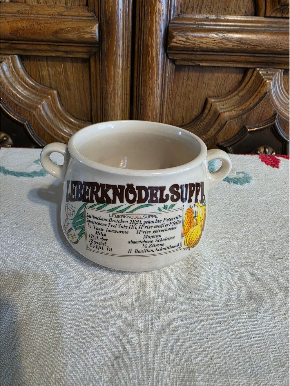 German "Leberknödelsuppe" Recipe Soup Crock